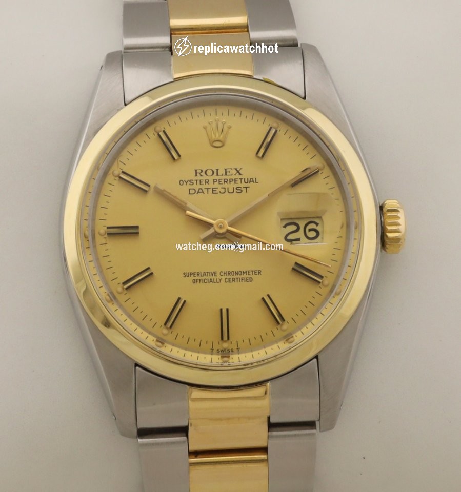 Rolex Datejust 36 Mens watch Unisex Gold Steel Automatic 16003 3