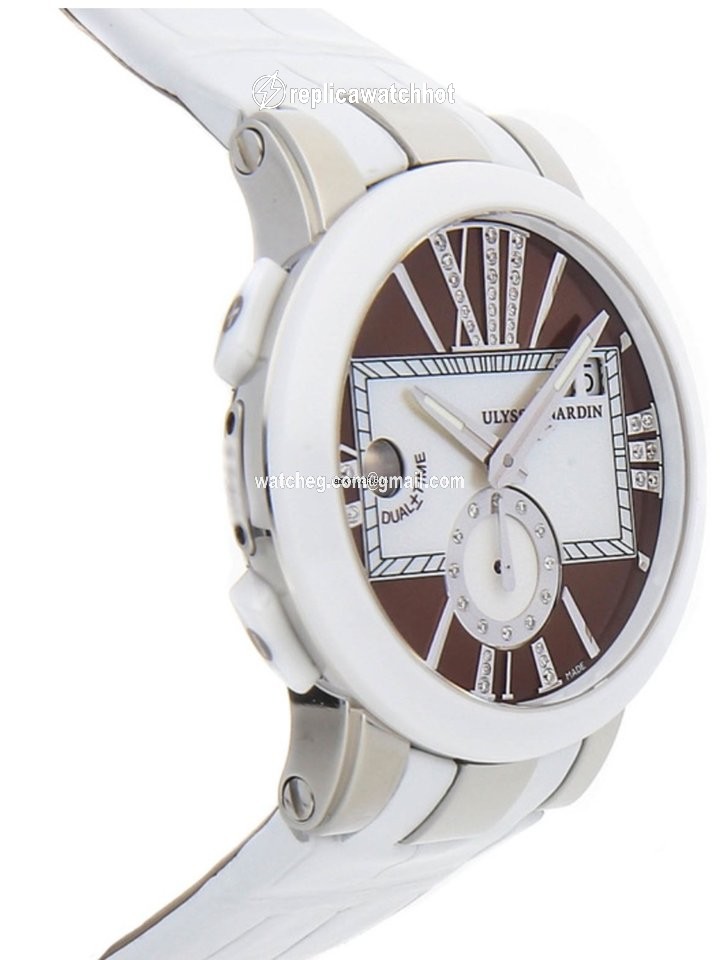 Ulysse Nardin Executive Dual Time Lady Womens watch Automatic Steel 243-10 30-05 3