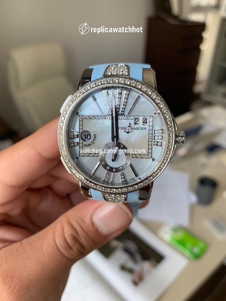 Ulysse Nardin Executive Dual Time Lady Womens watch Automatic Steel 243-10B 393 3