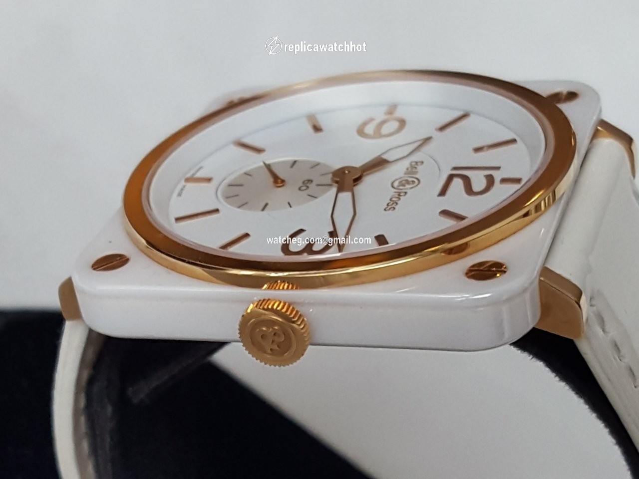 Bell & Ross BR S Mens watch Unisex Quartz Rose gold BRS-98-WCR 3