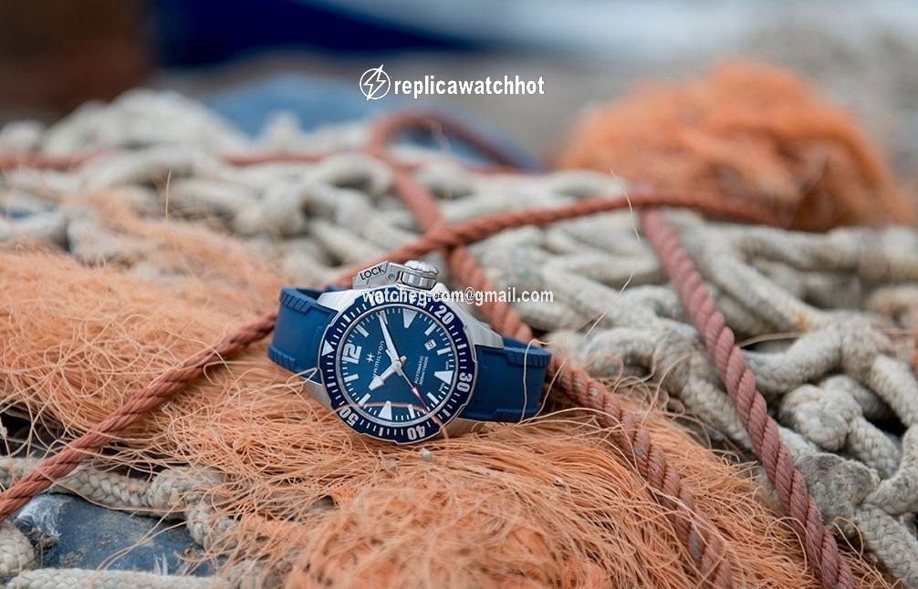 Hamilton Khaki Navy Frogman Mens watch Unisex Automatic Steel H77705345 3