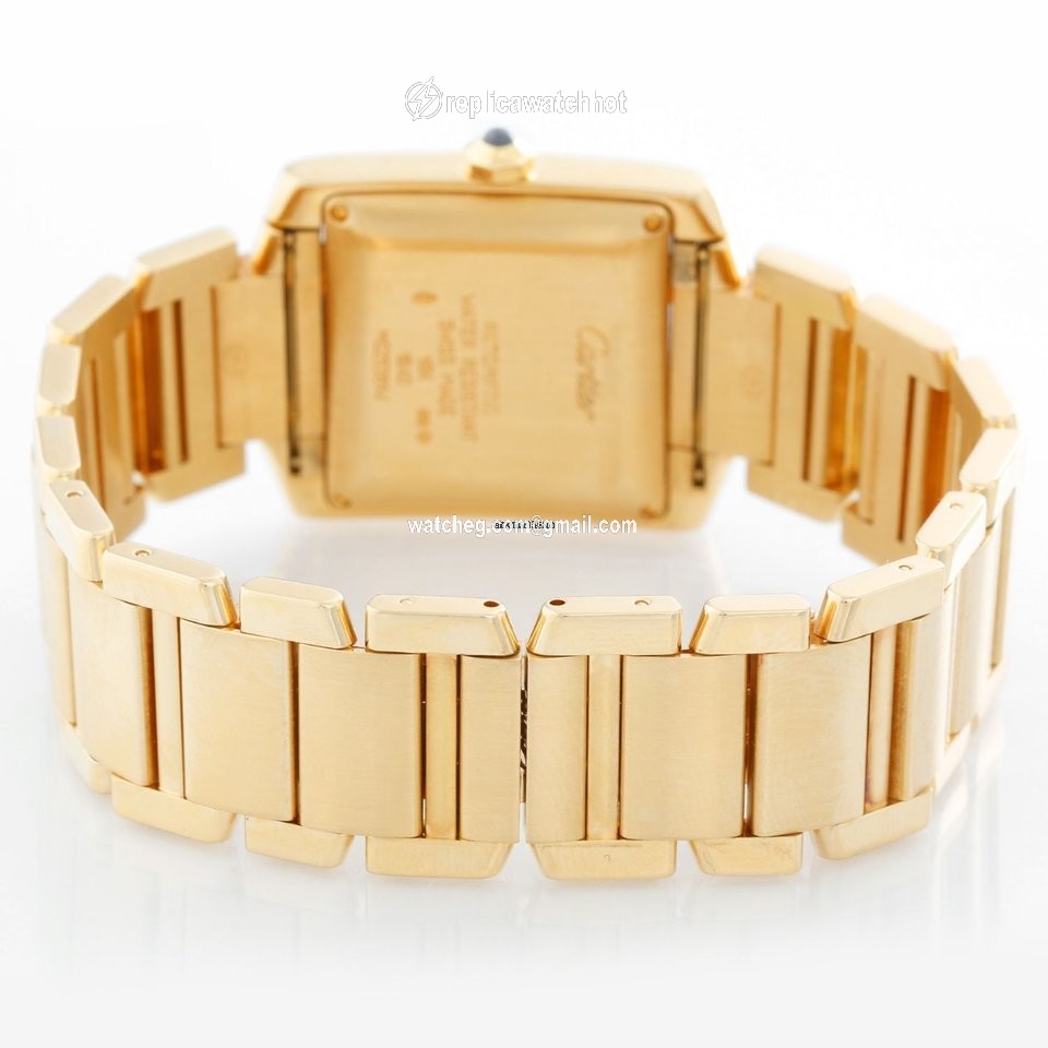 Cartier Tank Francaise Mens watch Unisex Automatic Yellow gold W50001R2 3
