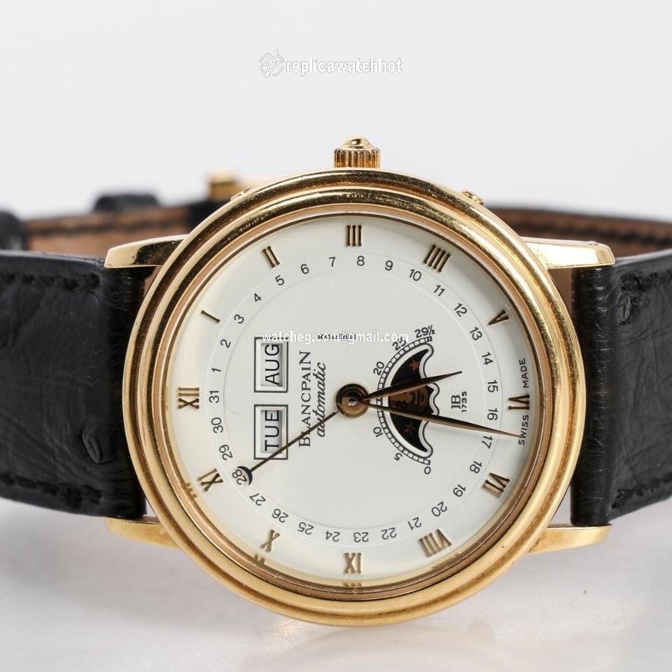 Blancpain Villeret Moonphase Womens watch Automatic Yellow gold 6595-1141-55 3