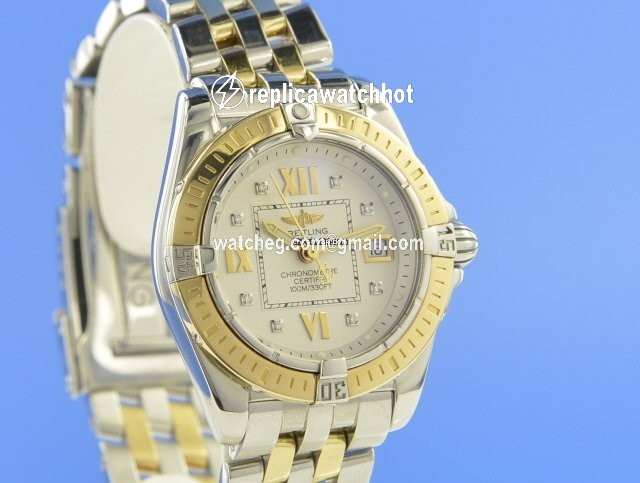 Breitling Cockpit Lady Womens watch Quartz Gold Steel D71356 3