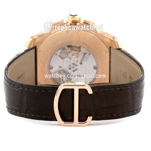 Cartier Calibre de Cartier Chronograph Mens watch Unisex Automatic Rose gold W7100004 3