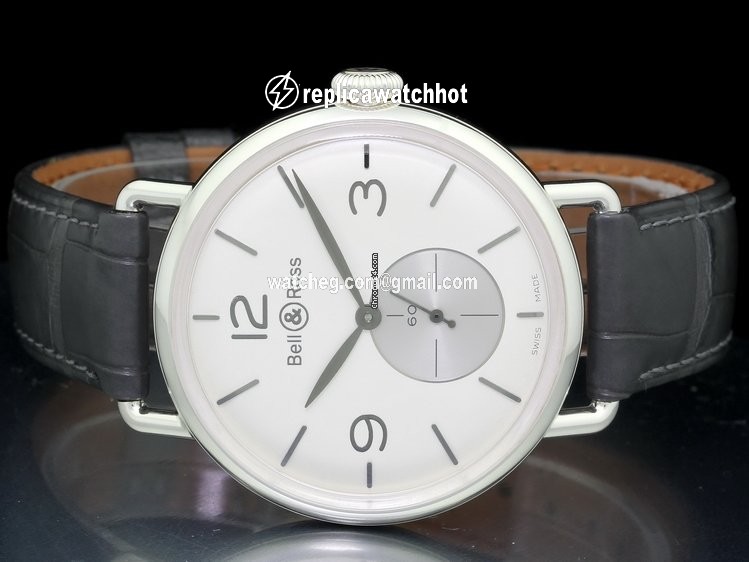 Bell & Ross Vintage Mens watch Unisex Manual winding Silver BRWW1-ME-AG-OP-SCR 3