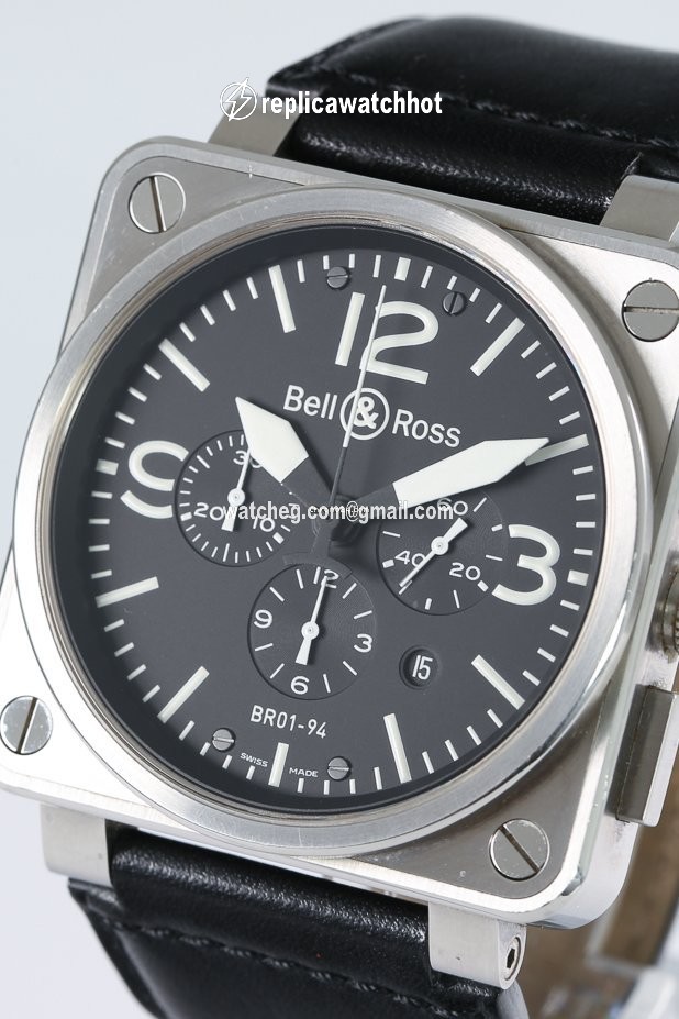 Bell & Ross BR 01-94 Chronographe Mens watch Unisex Automatic Steel BR01-94-S 3