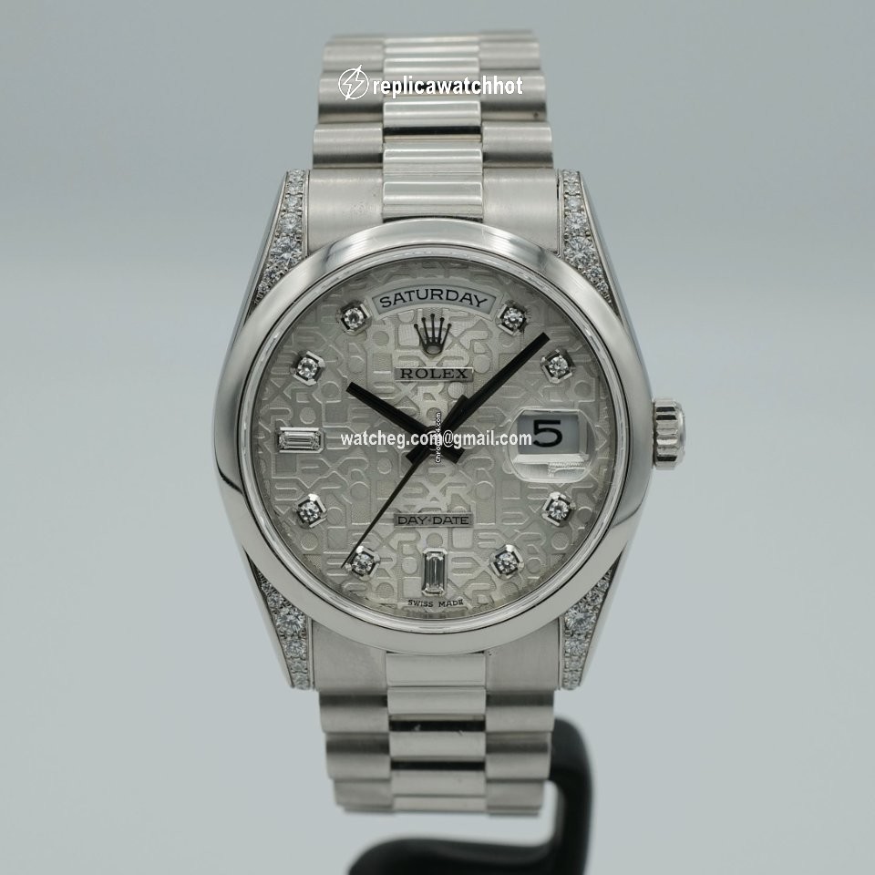 Rolex Day-Date 36 Mens watch Unisex Platinum Automatic 118296 3