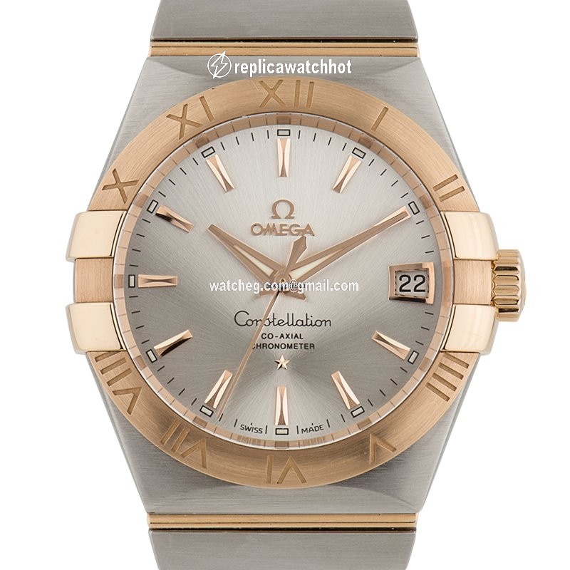 Omega Constellation Men Mens watch Unisex Automatic Gold Steel 123.20.38.21.02.001 3