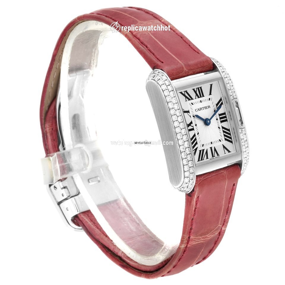 Cartier Tank Anglaise Womens watch Quartz White gold WT100015 3