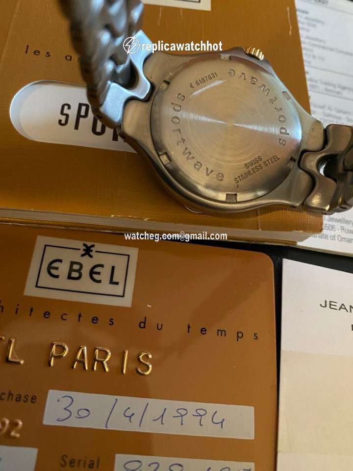 Ebel Sportwave Mens watch Unisex Quartz Gold Steel E 6187631 3