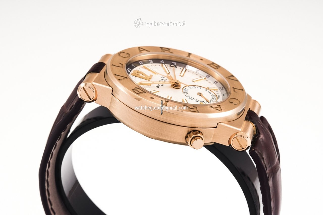 Bulgari Diagono Mens watch Unisex Automatic Rose gold DGP 40 G GMT 3