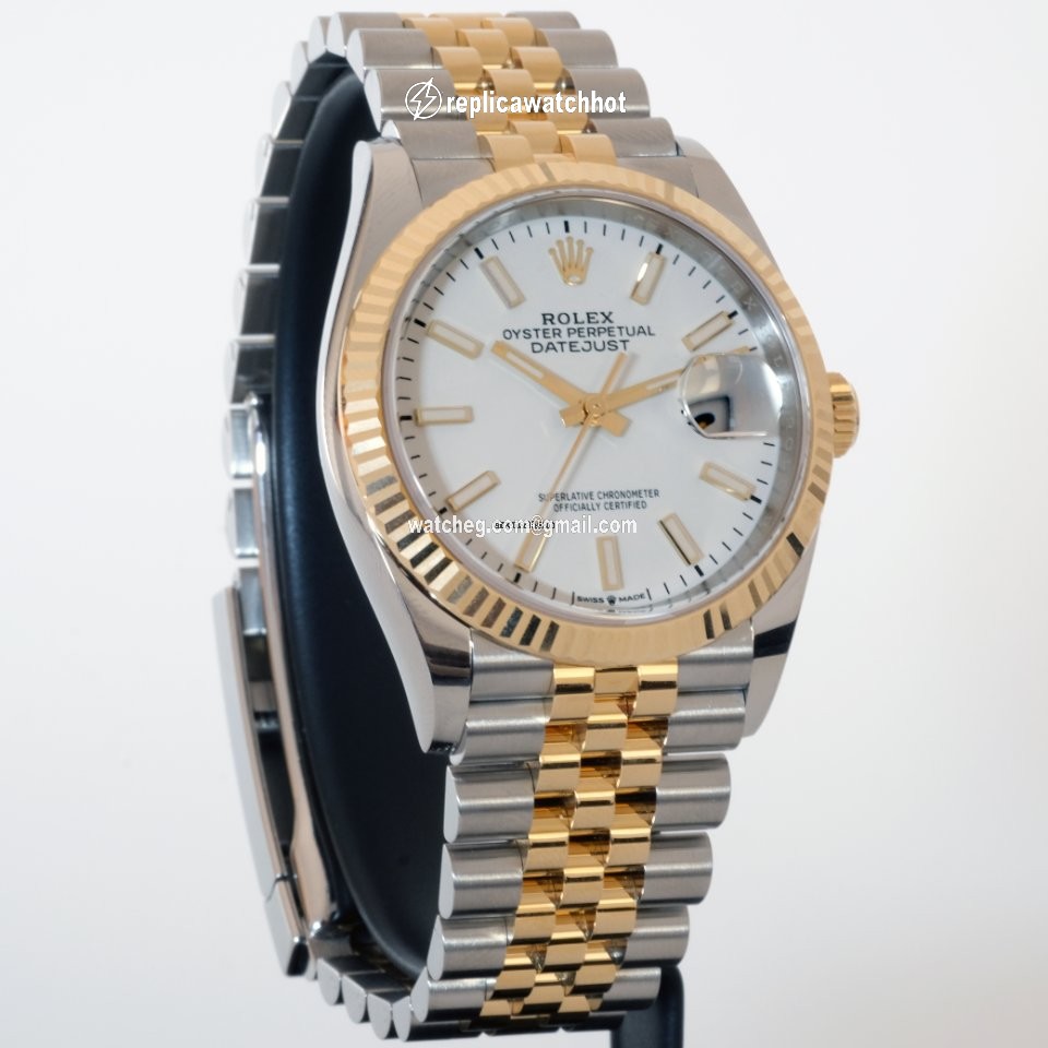 Rolex Datejust 36 Womens watch Gold Steel Automatic 126233-0019 3
