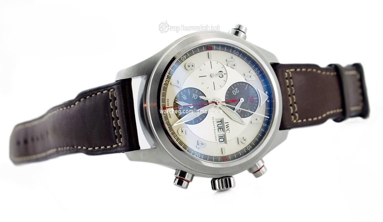 IWC Pilot Double Chronograph Mens watch Unisex Automatic Steel iw371806 3