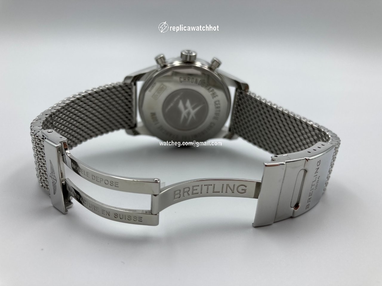 Breitling Transocean Chronograph Unitime Mens watch Unisex Automatic Steel AB0510U0 A732 152A 3