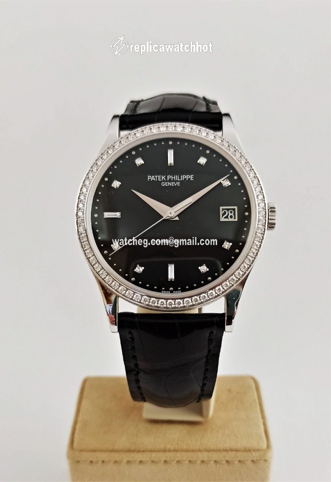 Patek Philippe Calatrava Mens watch Unisex Automatic White gold 5297G-001 (with matching Cufflinks 205.9108G) 3