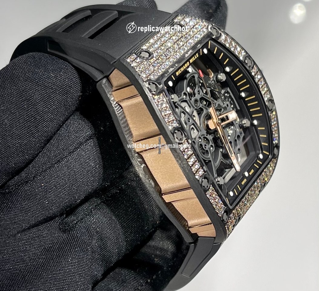 Richard Mille RM 055 Mens watch Unisex Manual winding Rose gold RM 055 Bubba Watson 3