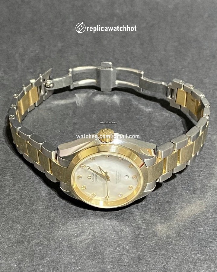 Omega Seamaster Aqua Terra Womens watch Automatic Gold Steel 231.20.34.20.55.002 3