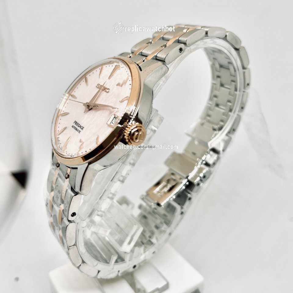 Seiko Presage Womens watch Automatic Gold Steel SRPF54 3