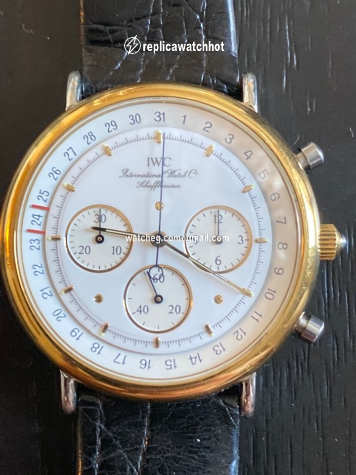 IWC Portofino Chronograph Mens watch Unisex Quartz Gold Steel IW3731 3