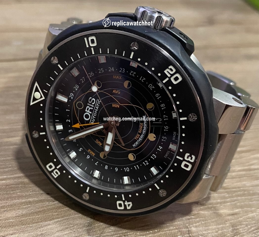 Oris ProDiver Pointer Moon Mens watch Unisex Automatic Titanium 01 761 7682 7154 3