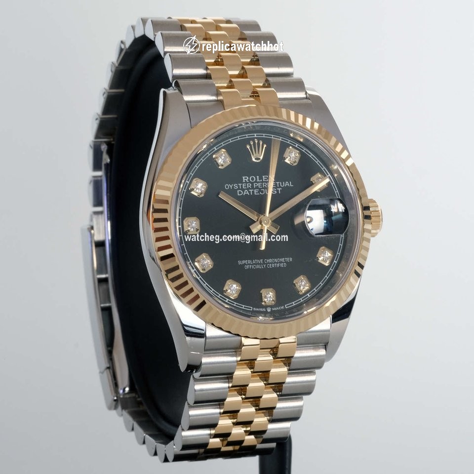 Rolex Datejust 36 Womens watch Gold Steel Automatic 126233-0021 3