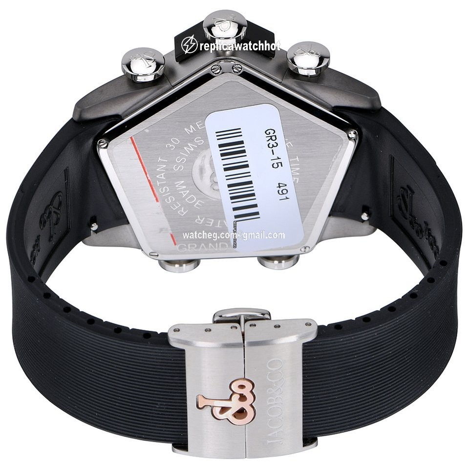 Jacob & Co. Five Time Zone Mens watch Unisex Quartz Steel GR3-15 3