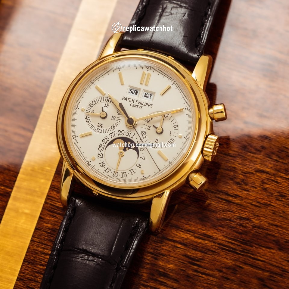 Patek Philippe Perpetual Calendar Chronograph Mens watch Unisex Manual winding Yellow gold 3971 3