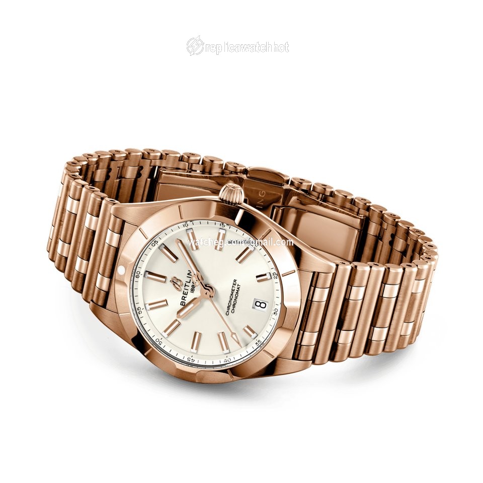 Breitling Chronomat Womens watch Quartz Red gold R77310101A1R1 3