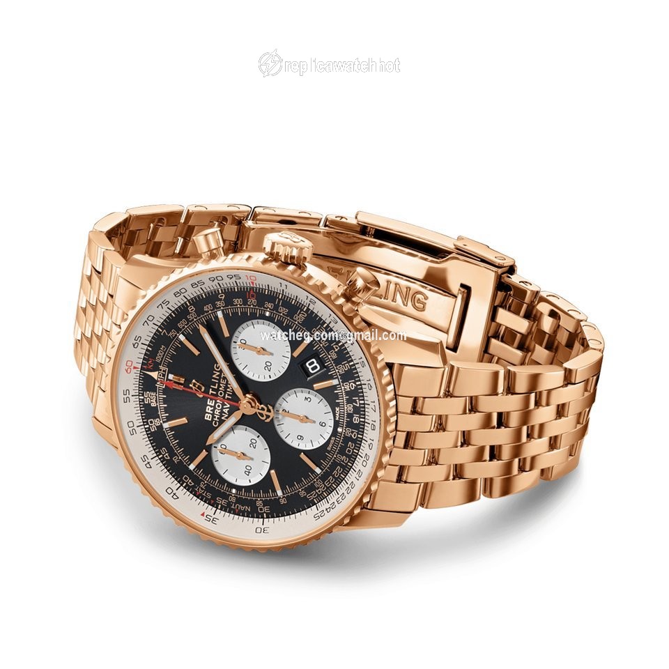 Breitling Navitimer 1 B01 Chronograph 43 Mens watch Unisex Automatic Red gold RB0121211B1R1 3