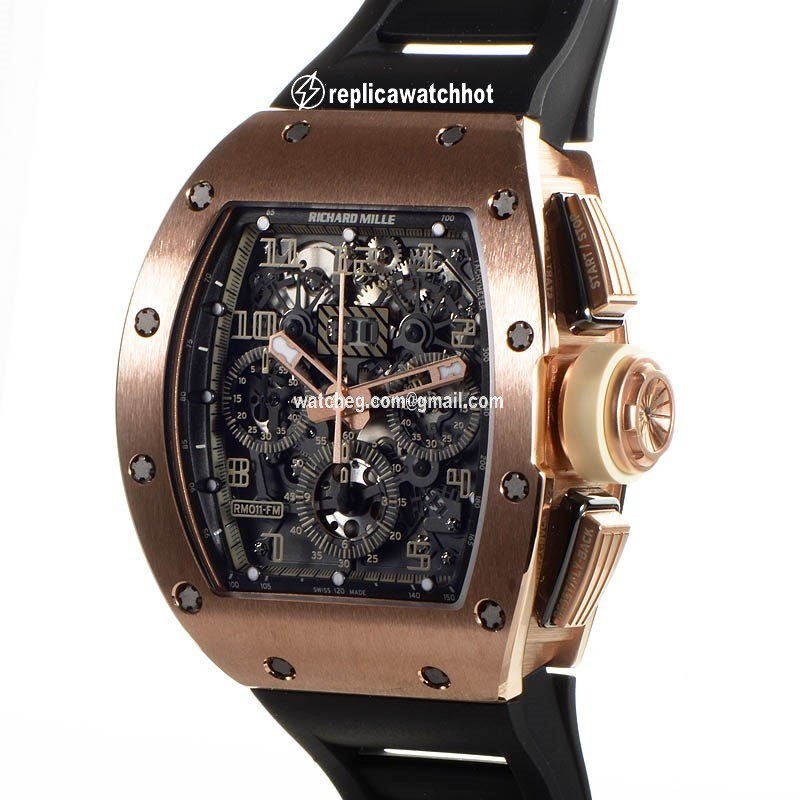 Richard Mille RM 011 Mens watch Unisex Automatic Rose gold RM011 Felipe Massa 3