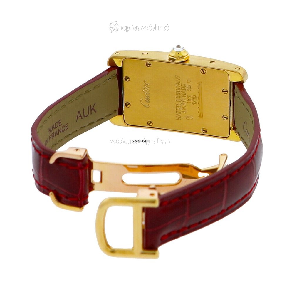 Cartier Tank Americaine Womens watch Quartz Yellow gold 2489 - WJTA0003 3