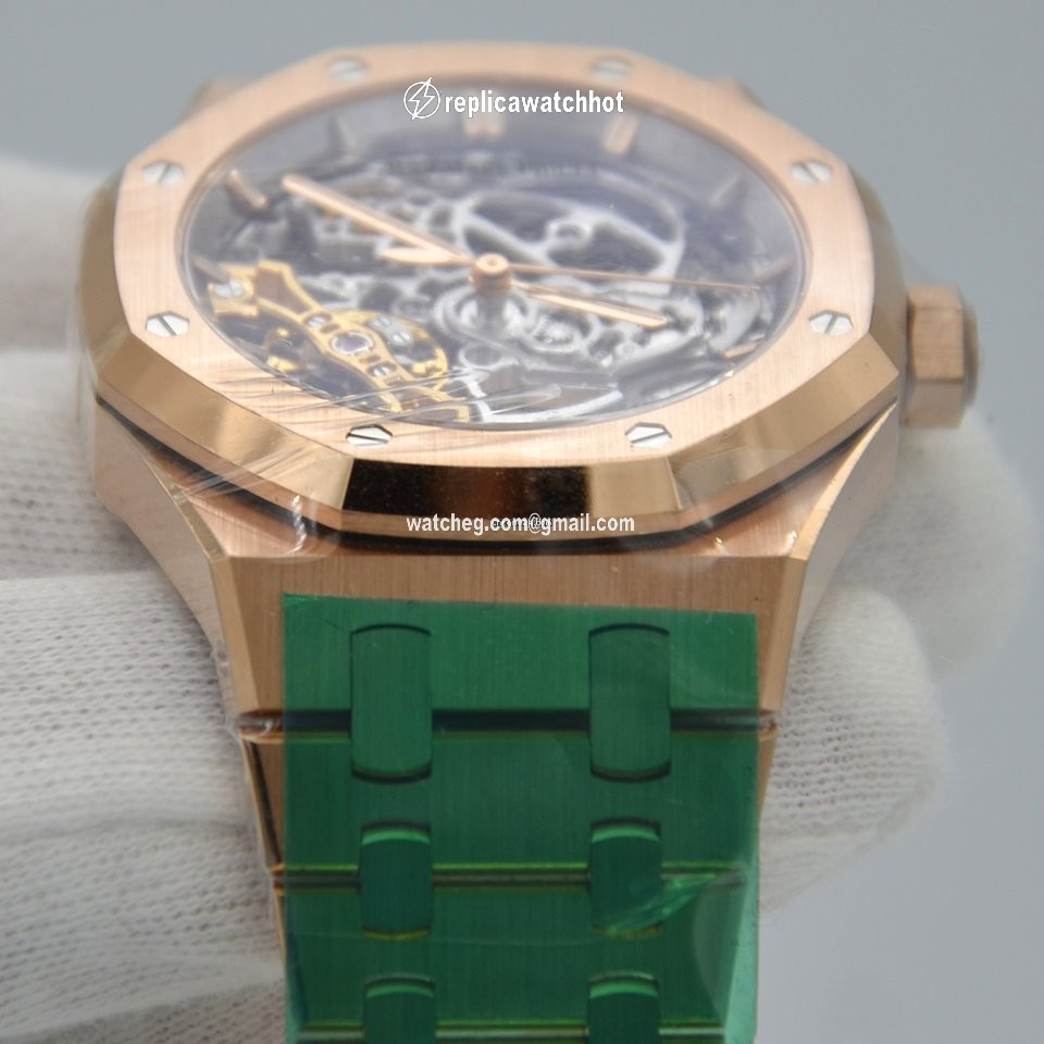 Audemars Piguet Royal Oak Double Balance Wheel Openworked Mens watch Unisex Automatic Rose gold 15467OR.OO.1256OR.01 3
