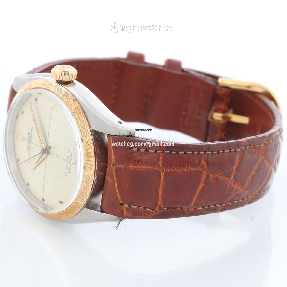 Rolex Oyster Perpetual 34 Mens watch Unisex Gold Steel 6582 3