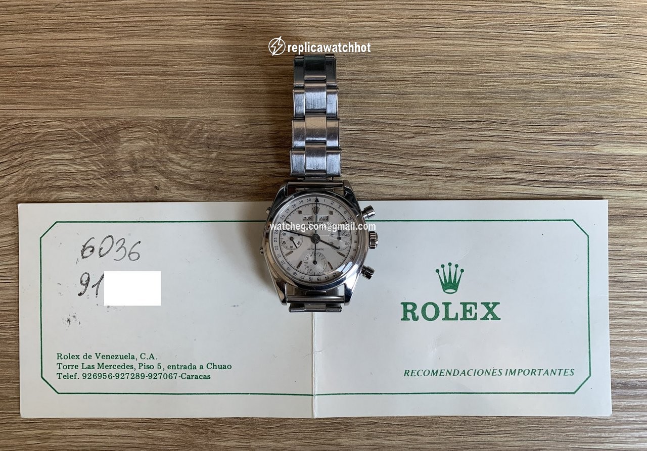 Rolex Chronograph Mens watch Unisex Steel Manual winding 6036 3