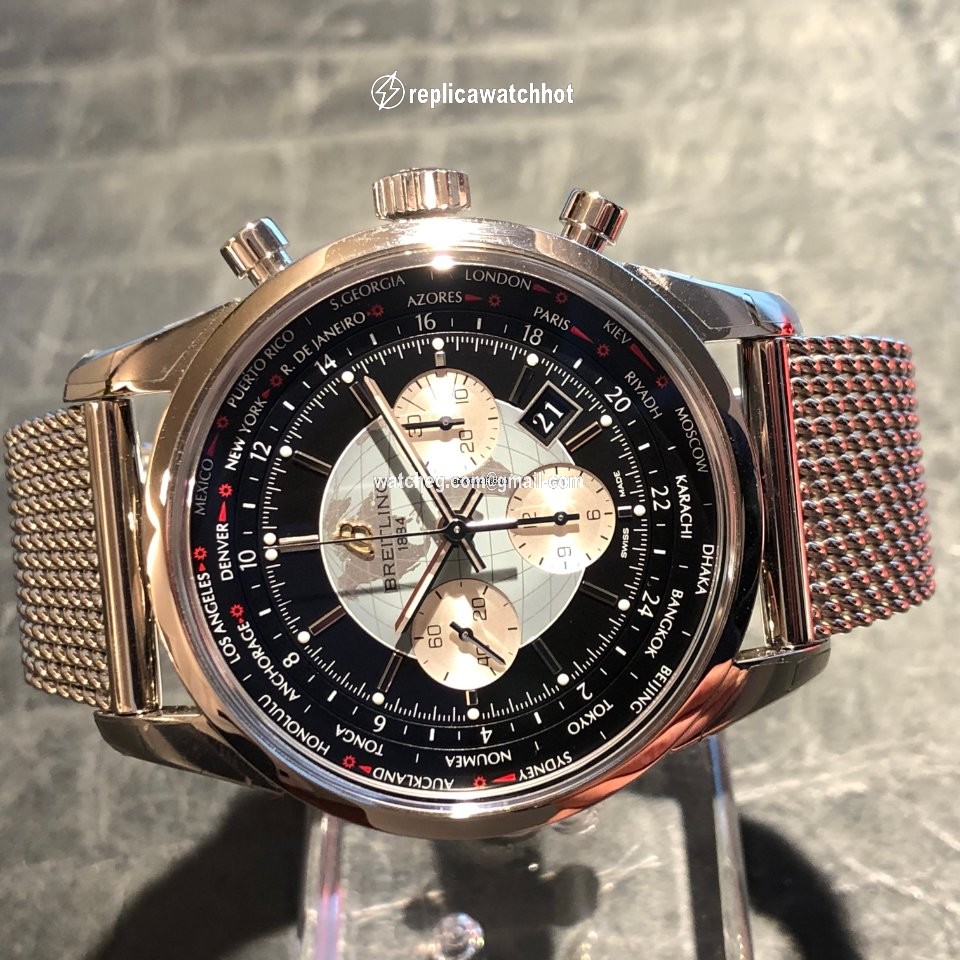 Breitling Transocean Chronograph Unitime Mens watch Unisex Automatic Steel AB 0510U4 3