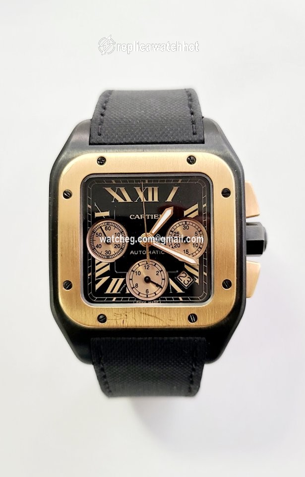 Cartier Santos 100 Mens watch Unisex Automatic Rose gold W2020004 3