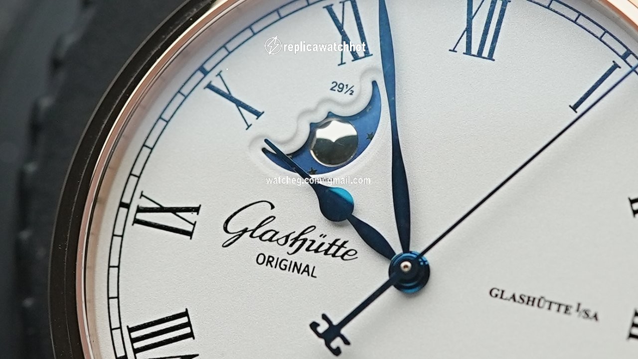 Glashtte Original Senator Panorama Date Moon Phase Mens watch Unisex Automatic Rose gold 100-04-32-15-04 3