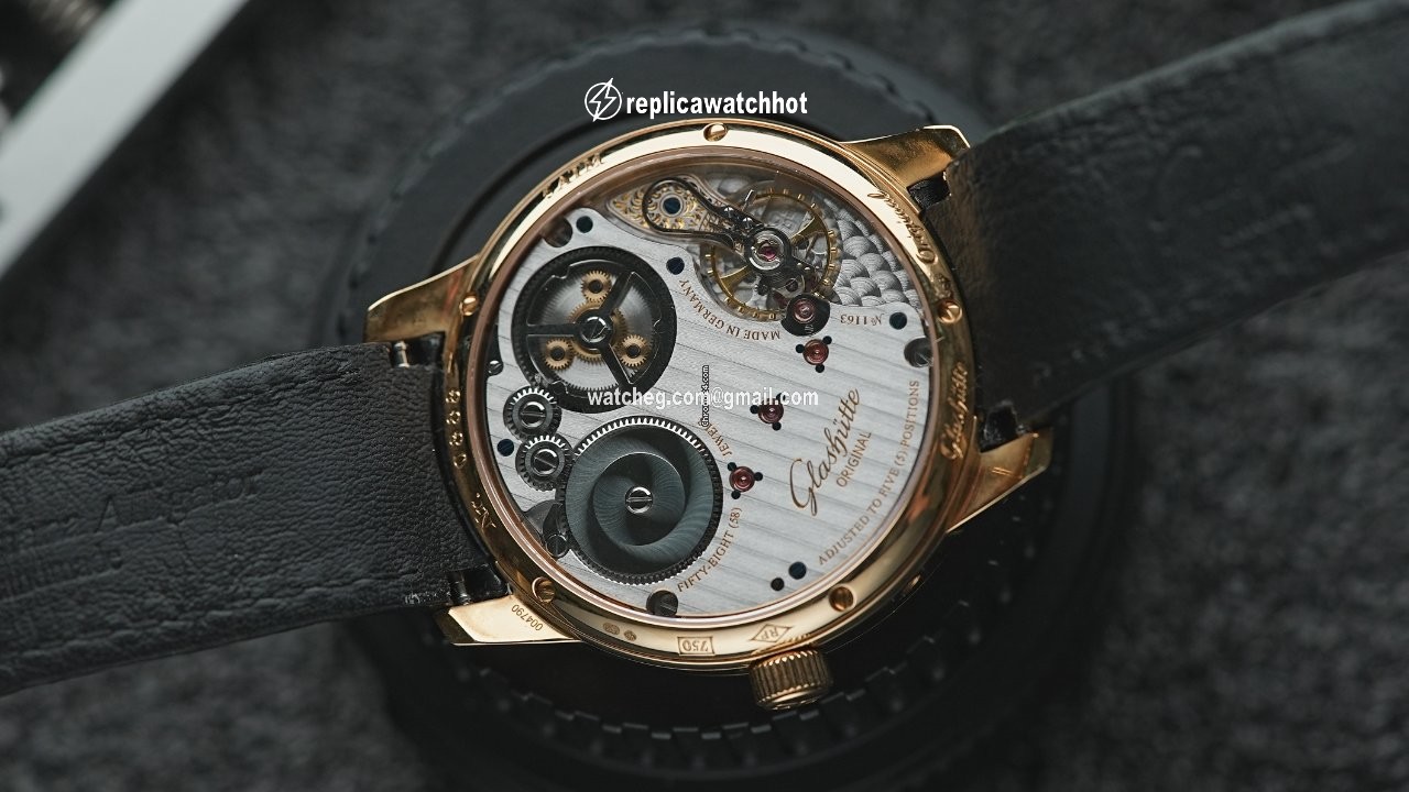 Glashtte Original Senator Chronometer Mens watch Unisex Manual winding Rose gold 58-01-01-01-04 3