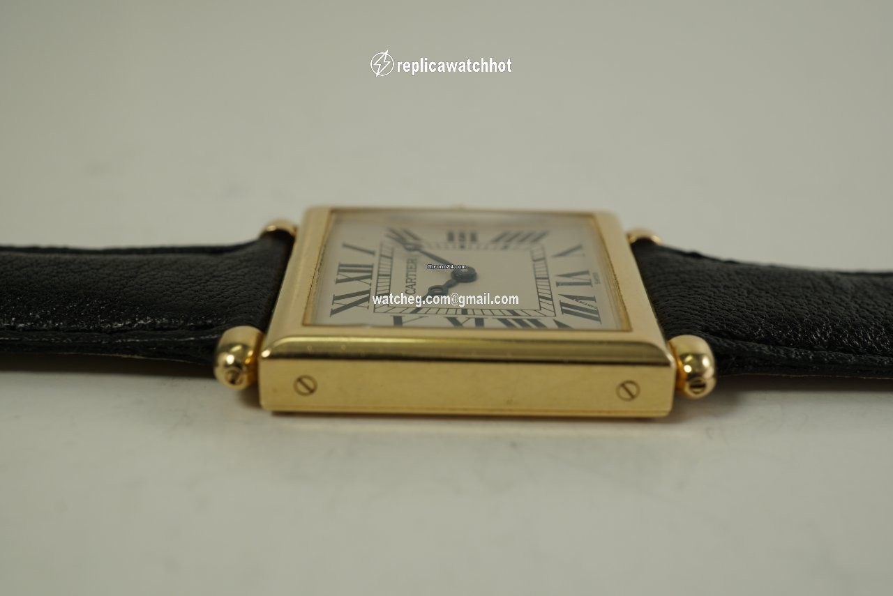 Cartier Tank Mens watch Unisex Quartz Yellow gold 1630 3