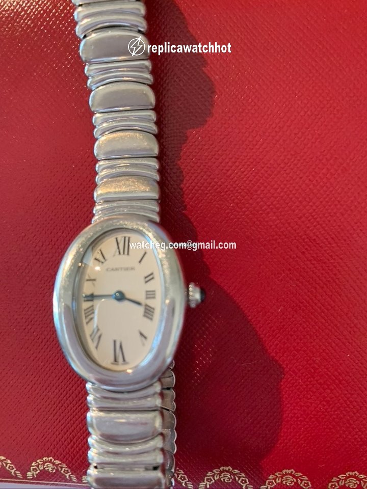 Cartier Baignoire Womens watch Quartz White gold WB520025 3