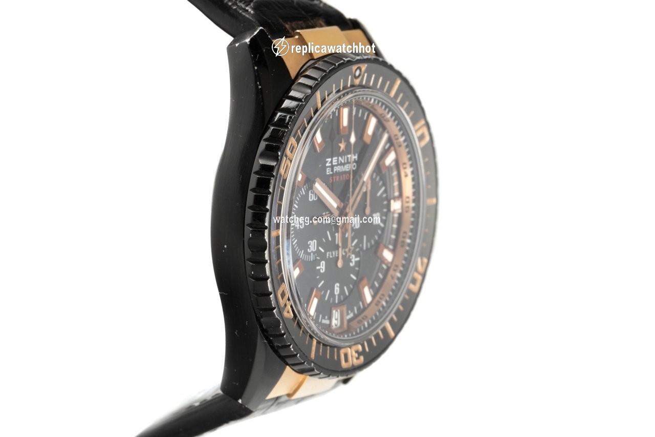 Zenith El Primero Stratos Flyback Mens watch Unisex Automatic Gold Steel 85.2060.405 23.C714 3