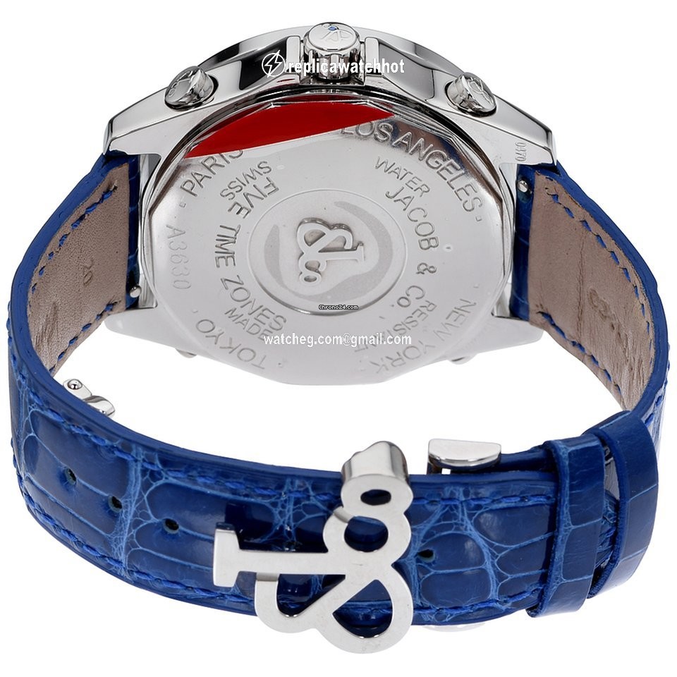 Jacob & Co. Five Time Zone Mens watch Unisex Quartz Steel jcm7da 3
