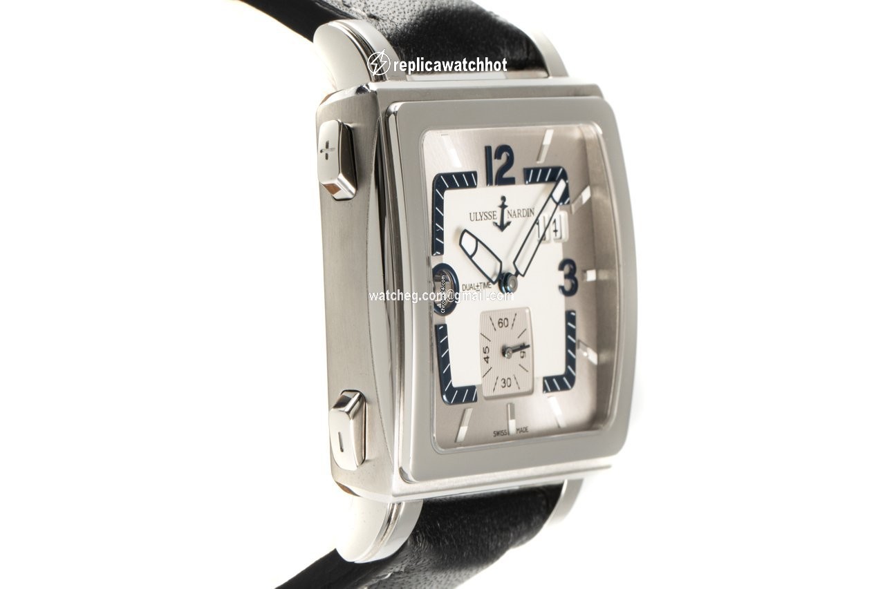 Ulysse Nardin Quadrato Dual Time Mens watch Unisex Automatic Steel 243-92 3