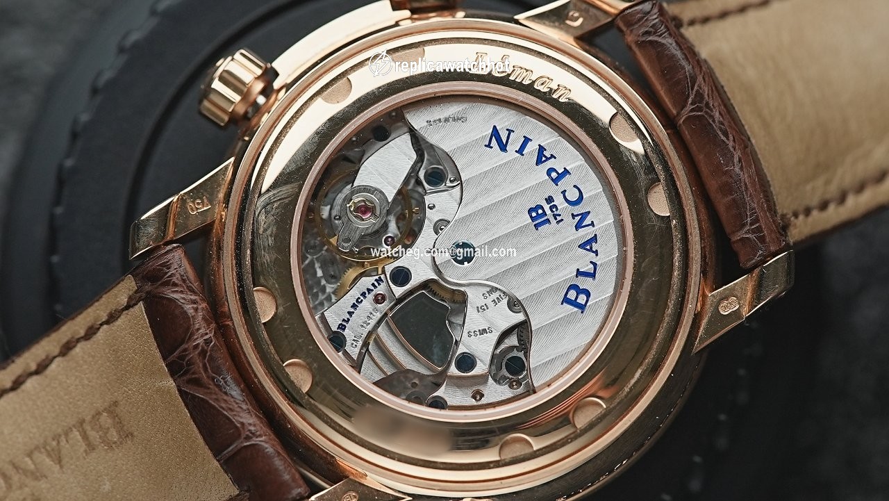 Blancpain Leman Reveil GMT Mens watch Unisex Automatic Rose gold 2041-3642M-53B 3