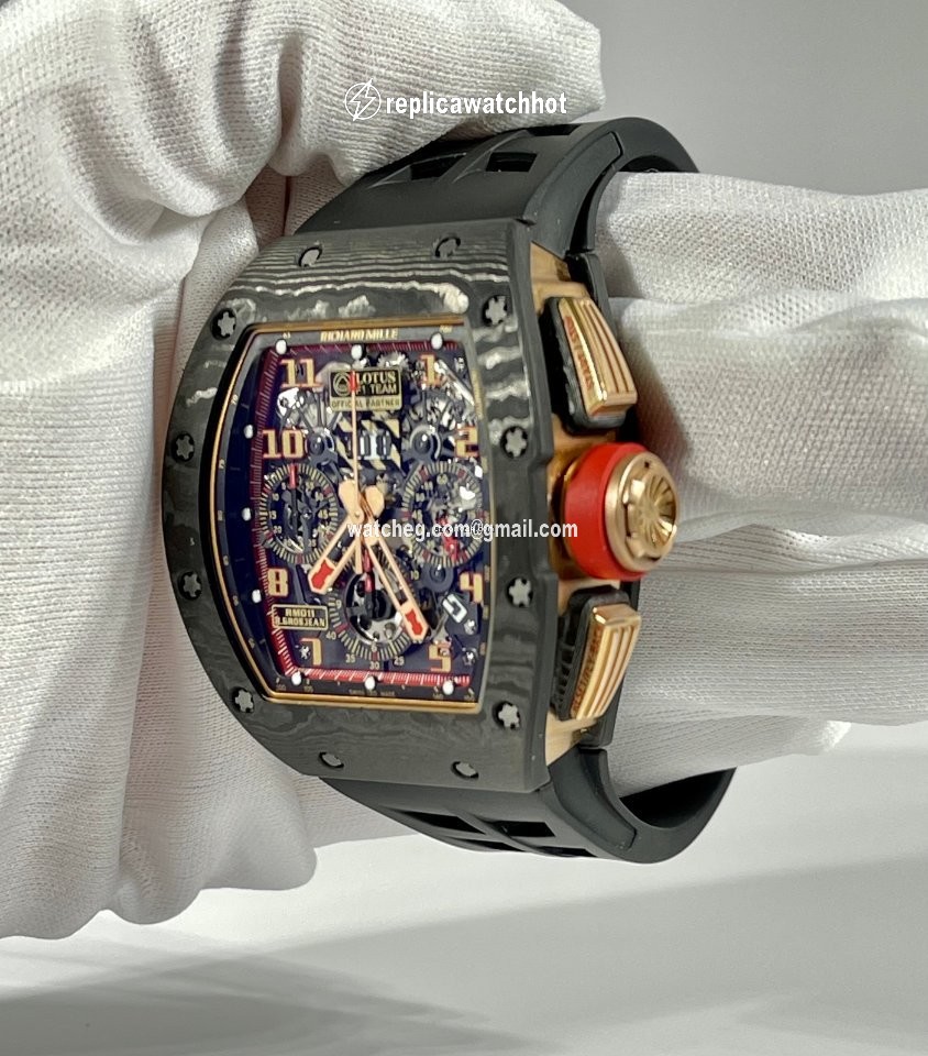 Richard Mille RM 011 Mens watch Unisex Automatic Rose gold RM11 F1 Lotus Romain Grosjean 3