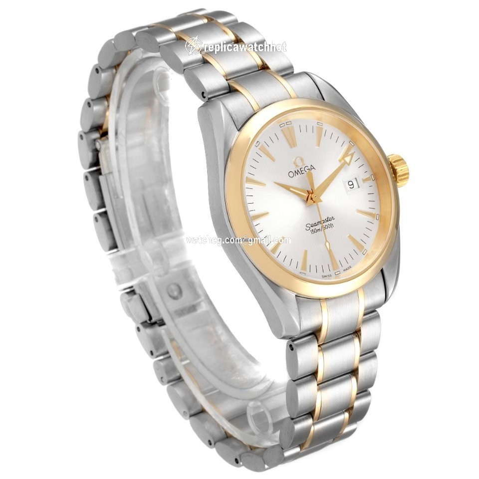 Omega Seamaster Aqua Terra Mens watch Unisex Quartz Gold Steel 2318.30.00 3