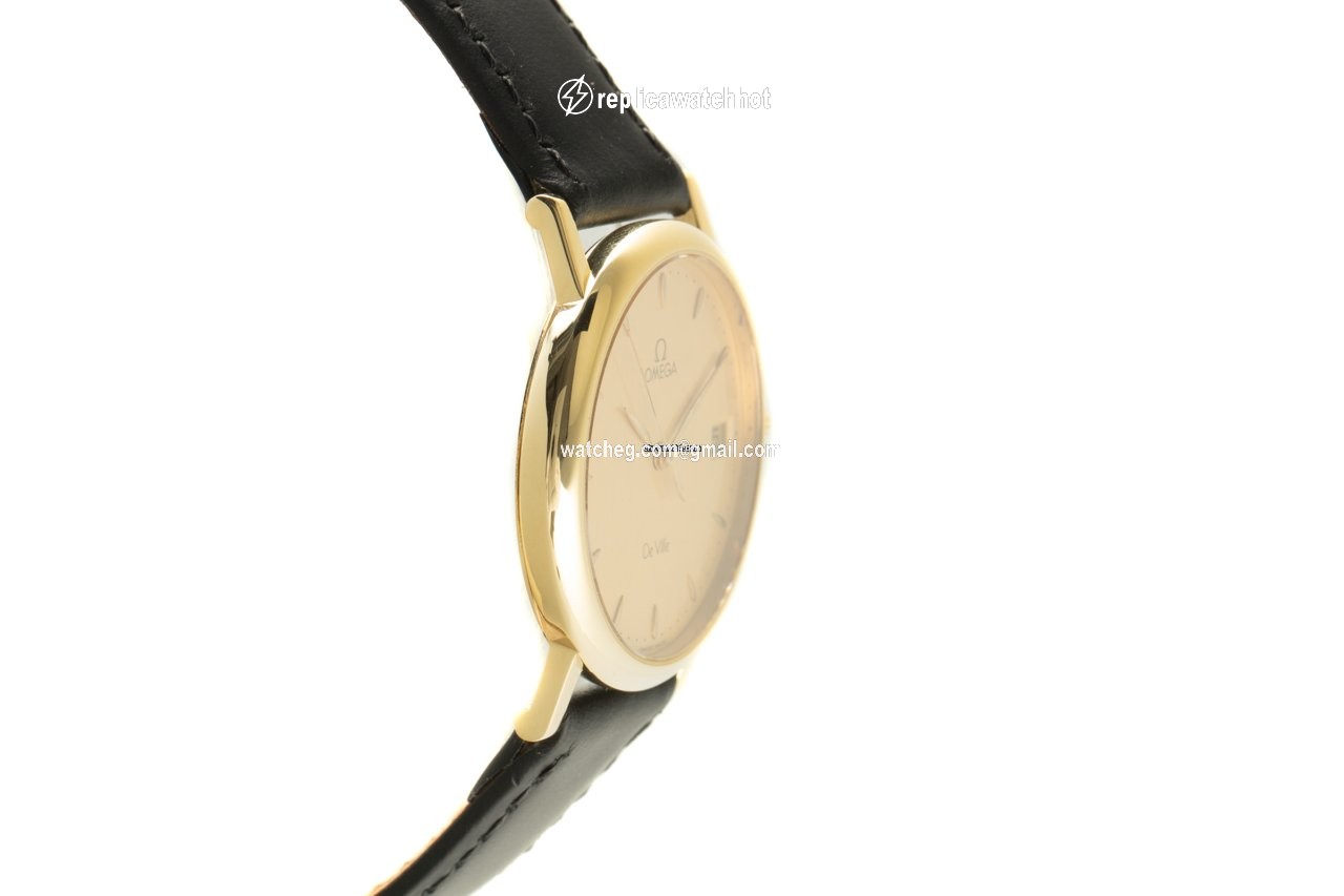 Omega De Ville Mens watch Unisex Quartz Yellow gold 196.2432 3
