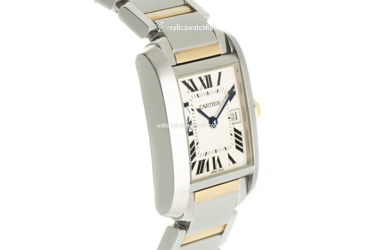 Cartier Tank Francaise Womens watch Quartz Gold Steel 2465 3