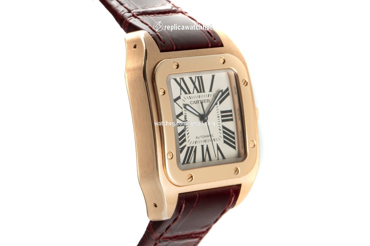 Cartier Santos 100 Mens watch Unisex Automatic Yellow gold 2879 3